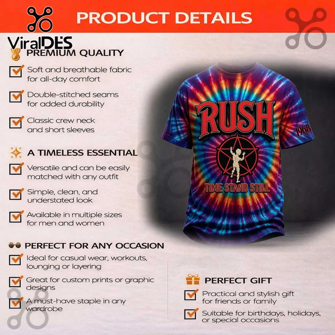 Rush Starman Time Stand Still Rock Band Shirt
