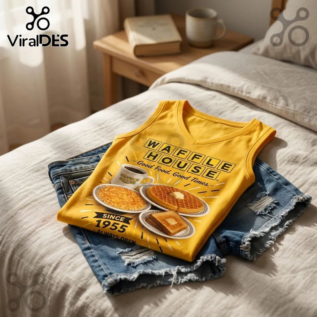 Waffle House Retro 1955 Logo V-Neck Tank Top