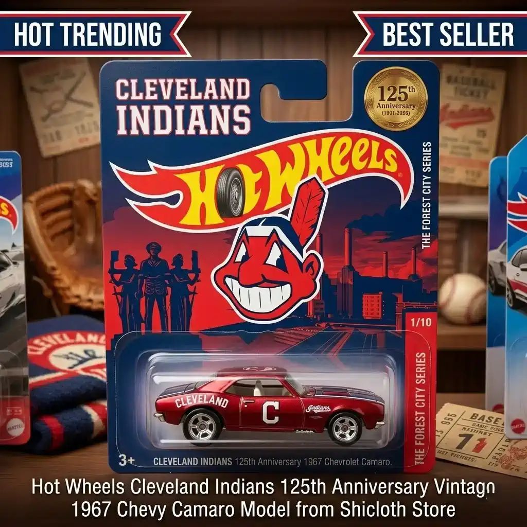 Wheels Cleveland Indians 125th Anniversary Vintage 1967 Chevy Camaro Model