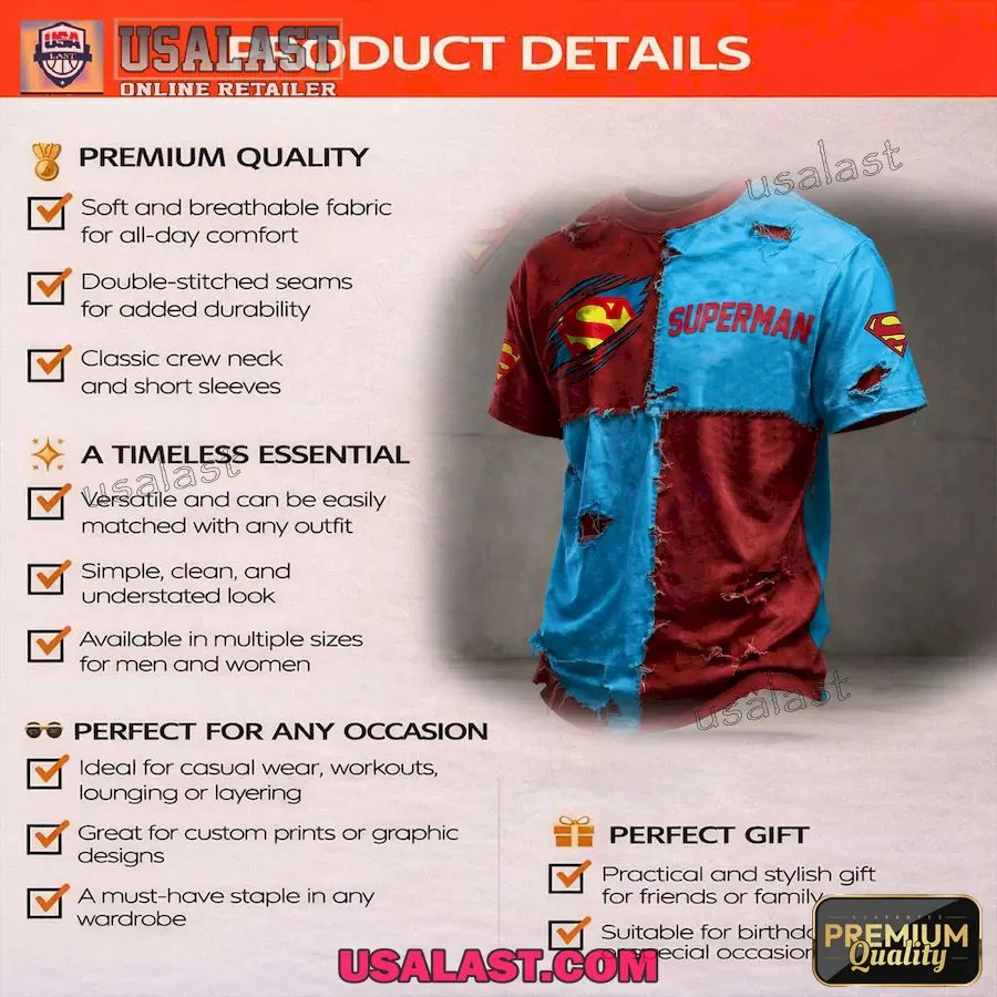Superman Premium All Over Printed Shirt