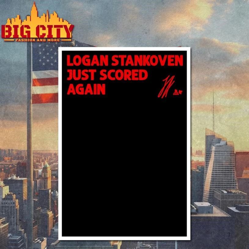 Funny Logan Stankoven Just Scored Again Signature Shirt