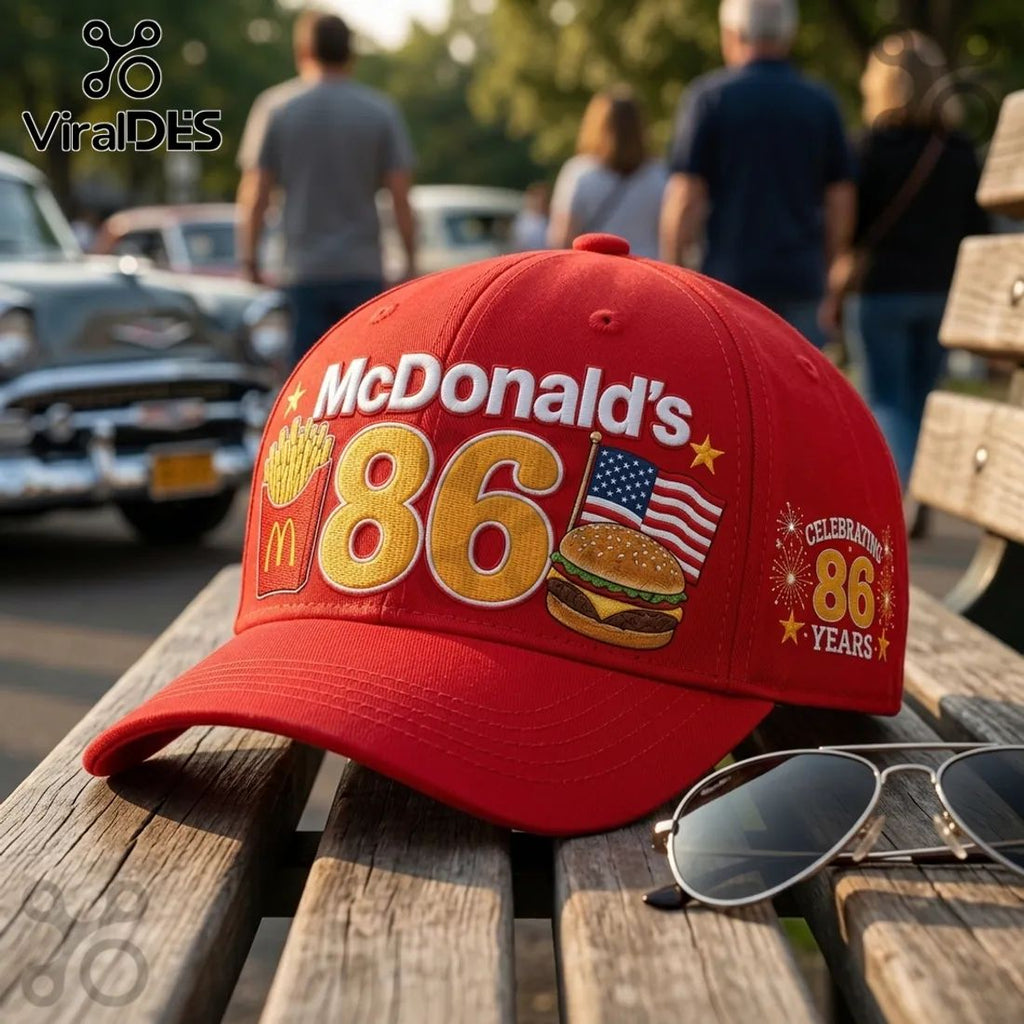 McDonalds 86 Years Celebration Red Baseball Cap