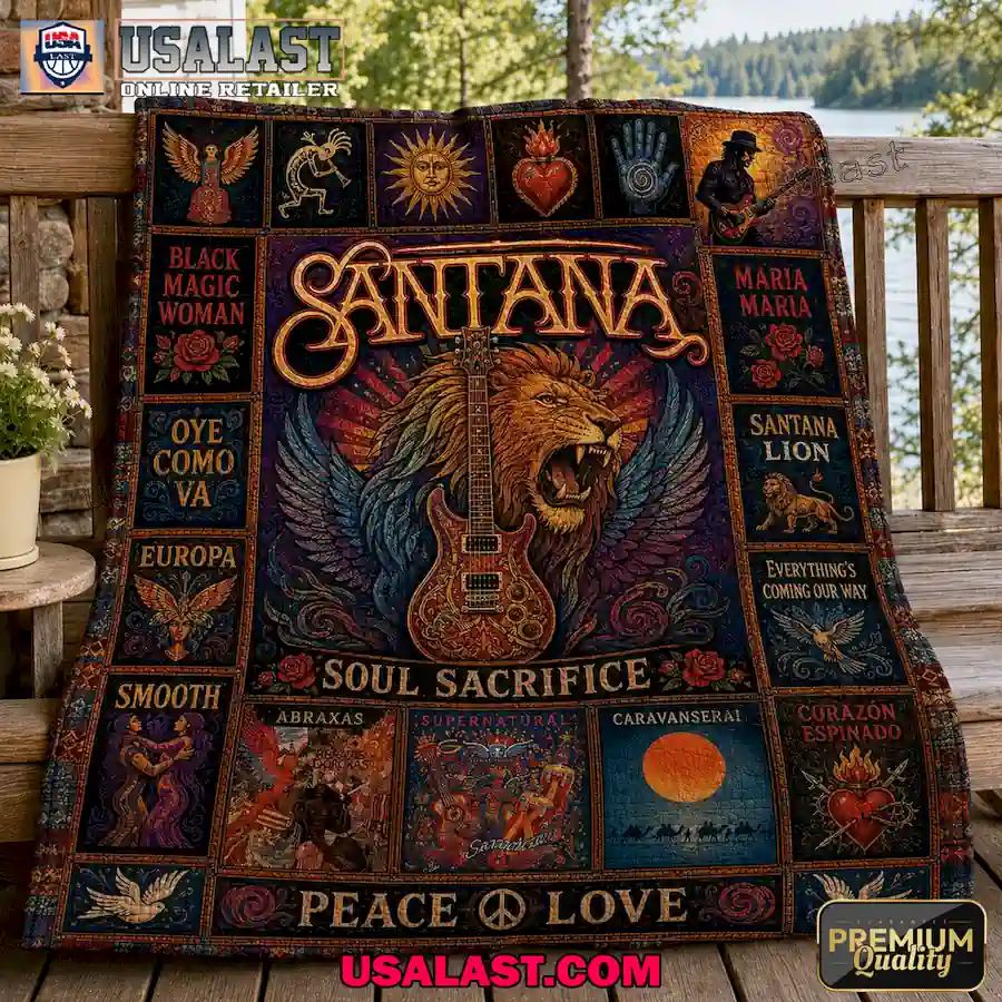 Carlos Santana The Mexican Legend Quilt Blanket