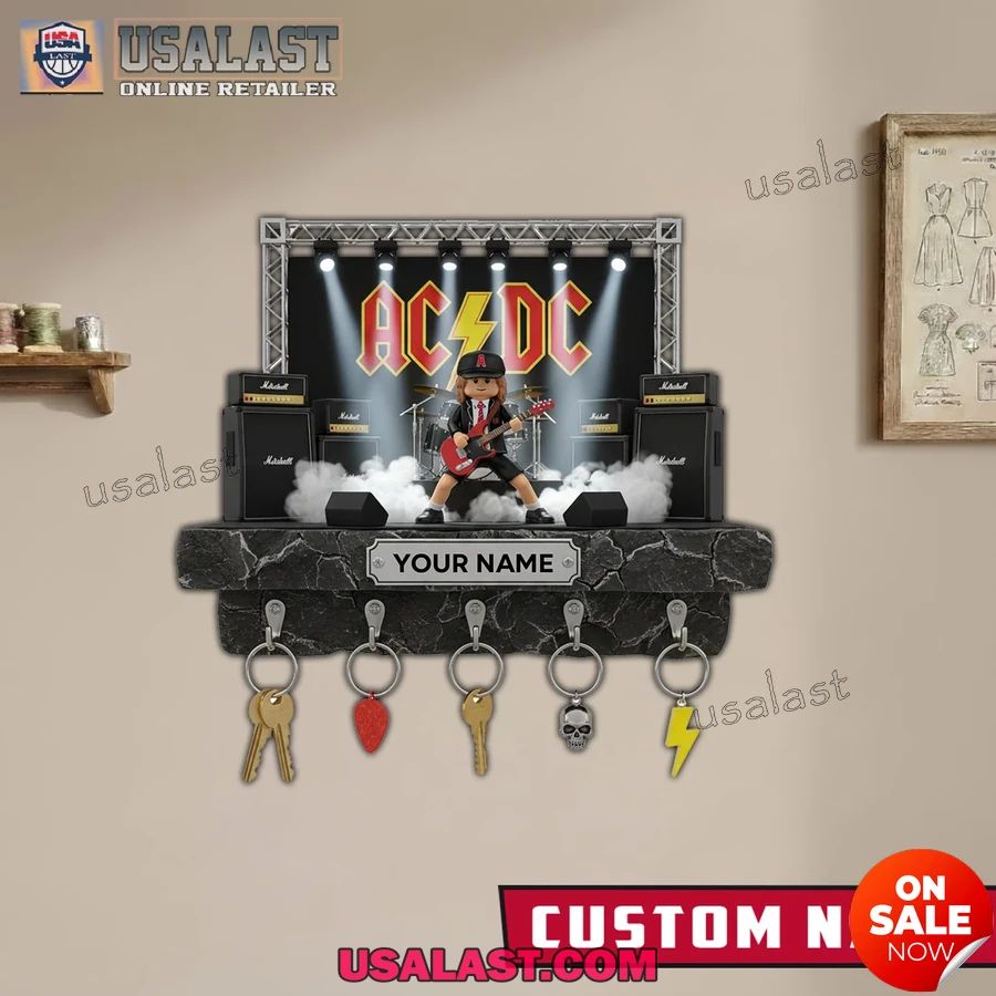 Personalized AC/DC Custom Wall Key Holder