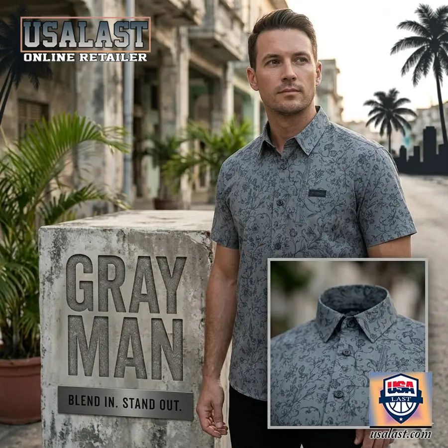 Gray Man Blend In Stand Out Hawaiian Shirt