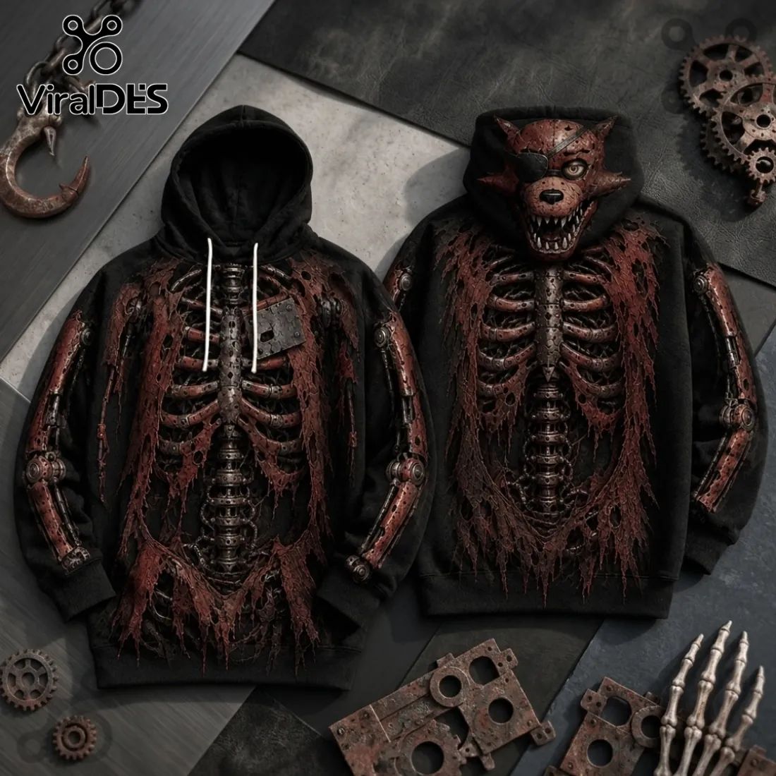 Five Nights at Freddy’s Mechanical Skeleton Costume Hoodie