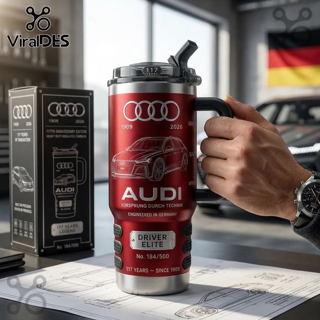 Audi 117th Anniversary Limited Edition Stanley Tumbler 40oz