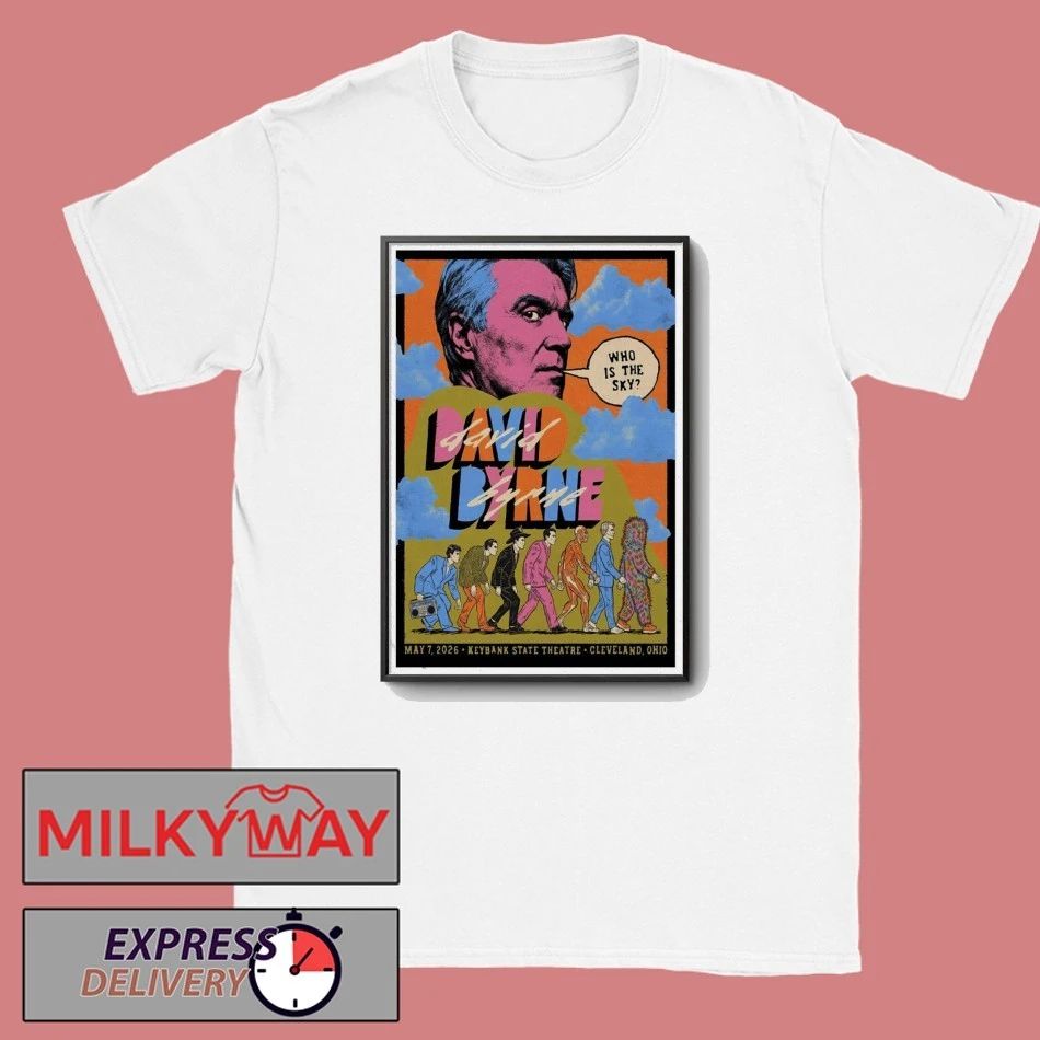 POSTER David Byrne May 9 2026 Cleveland, OH Tour shirt