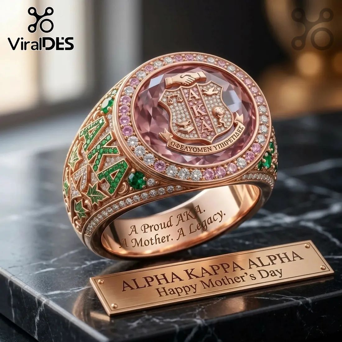 Alpha Kappa Alpha x Mother’s Day Rose Gold Ring