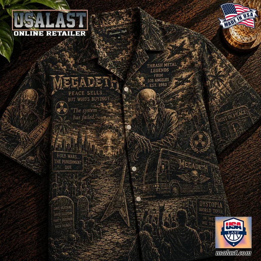 Megadeth Vintage Tropical Hawaiian Shirt