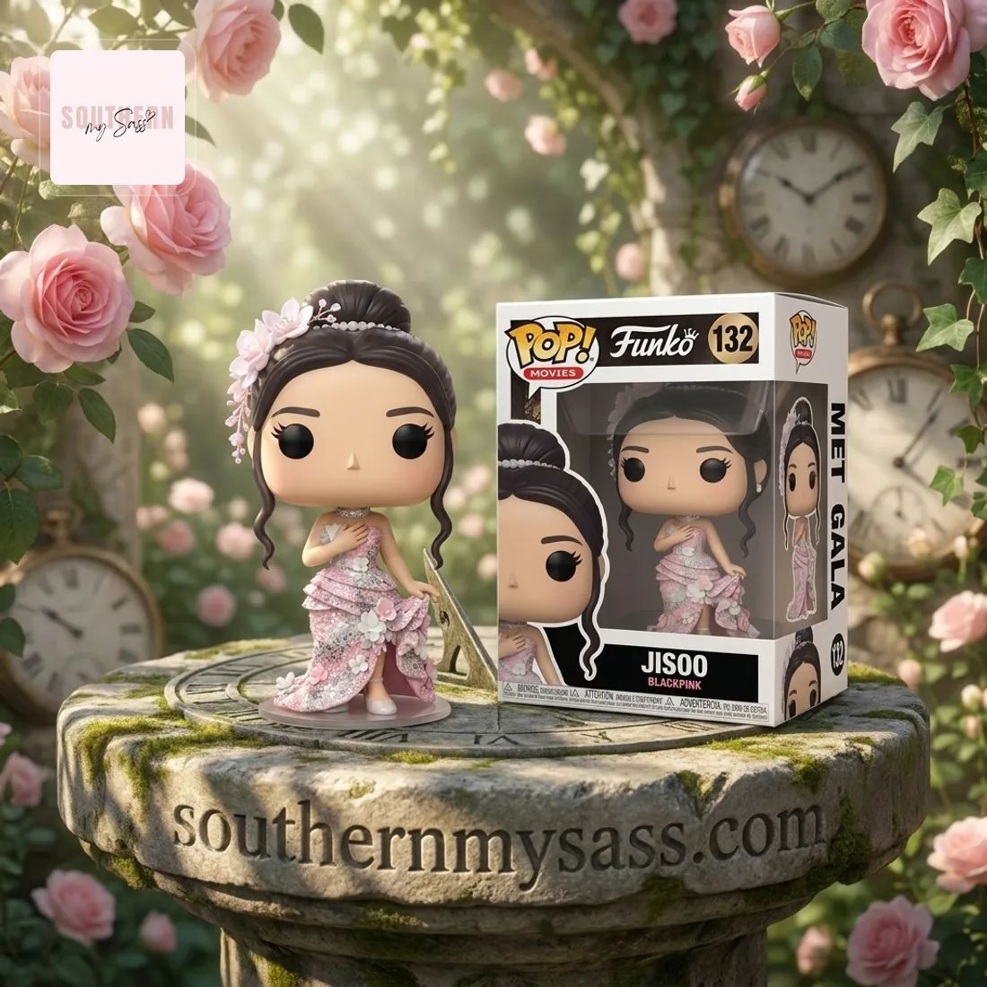 Jisoo Blackpink Met Gala Garden of Time Pink Gown Funko Pop Figure Doll