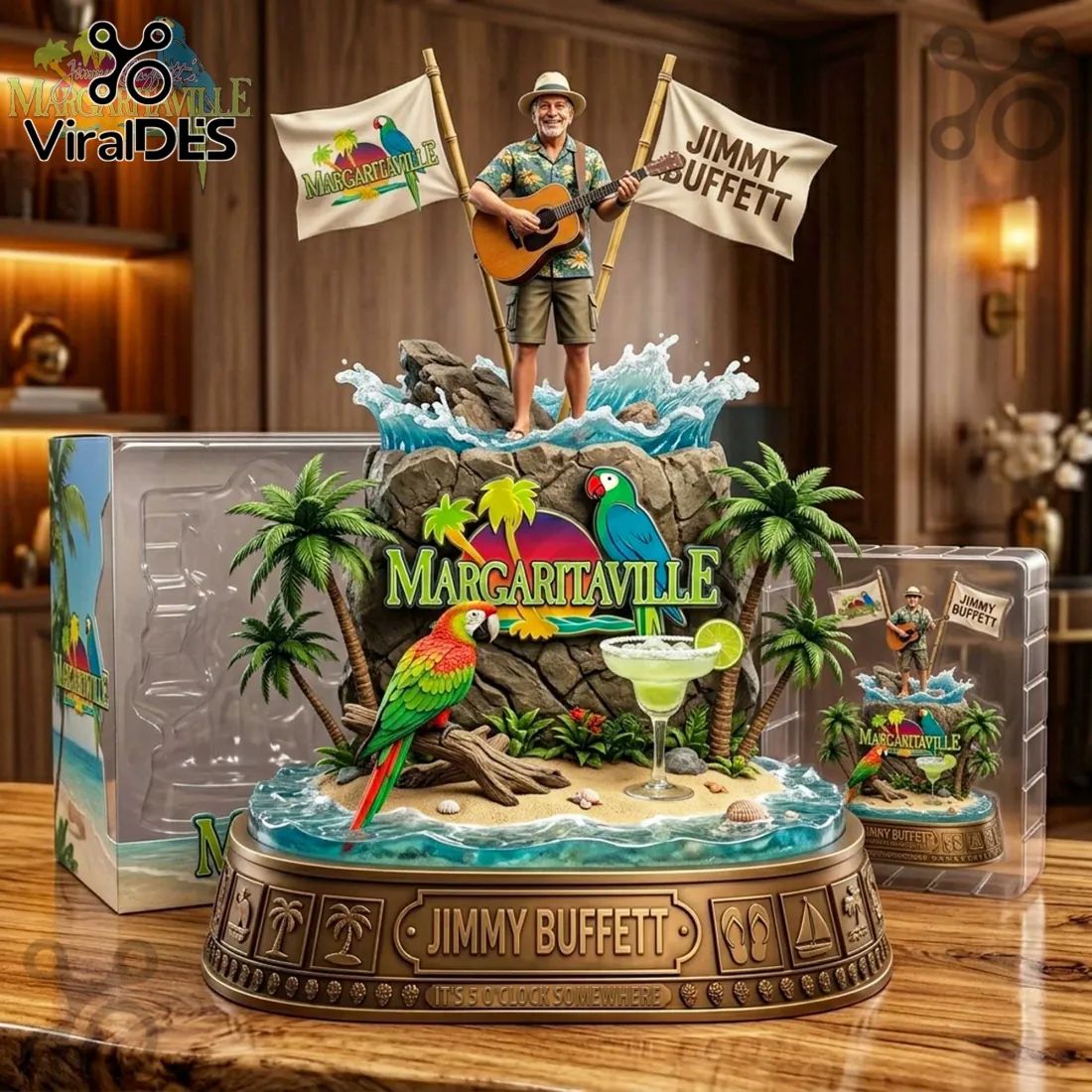 Jimmy Buffett Margaritaville Commemorative Acrylic Plaque