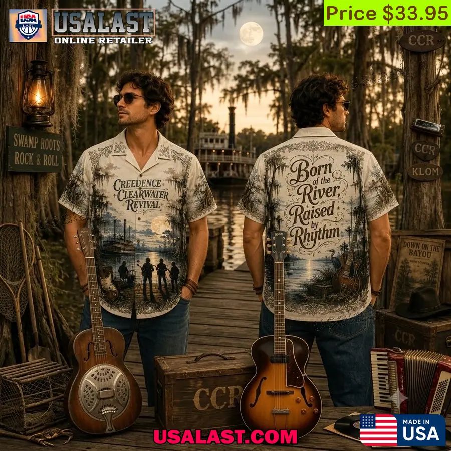 Creedence Clearwater Revival Born of the River Raised By Rhythm Hawaiian Shirt
