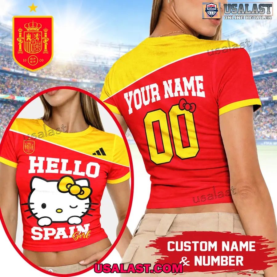 Personalized Spain World Cup 2026 Women Baby Tee