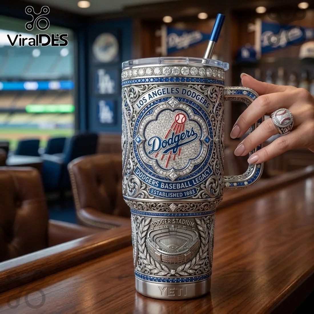 Los Angeles Dodgers Luxury Engraved 40oz Colossus Travel Mug