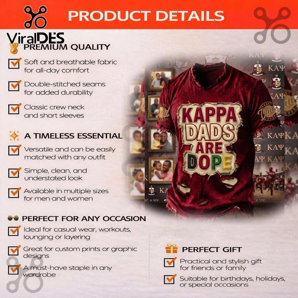 Kappa Alpha Psi Fraternity Kappa Dads Are Dope Burgundy Shirt