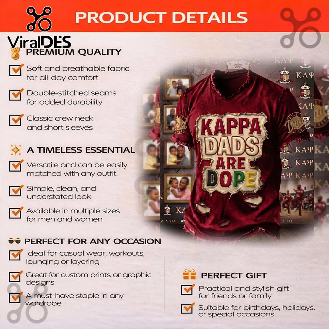 Kappa Alpha Psi Fraternity Kappa Dads Are Dope Burgundy Shirt