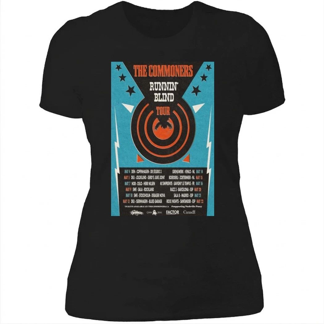 The Commoners May 2026 Poster Runnin Blind Tour Shirt