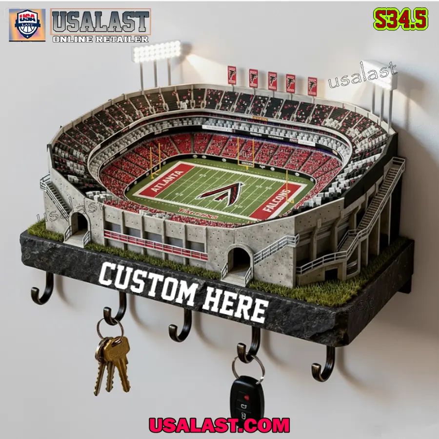 Atlanta Falcons Sports Stadium Key Hooks, Key Holder