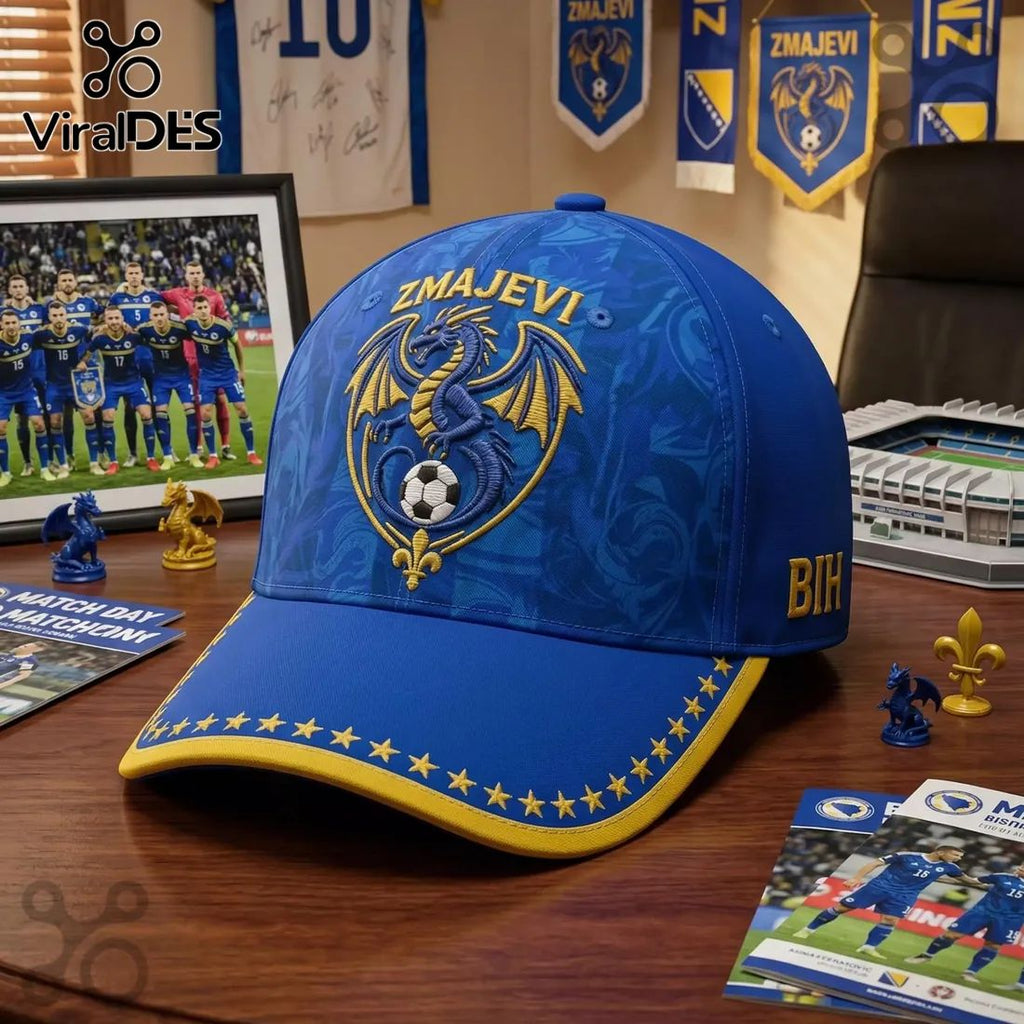 Bosnia Herzegovina Zmajevi Football Dragon Embroidered Premium Baseball Cap