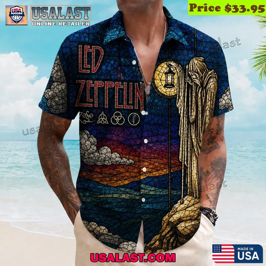 Led Zeppelin The Hermit Stained Glass Hawaiian Shirt