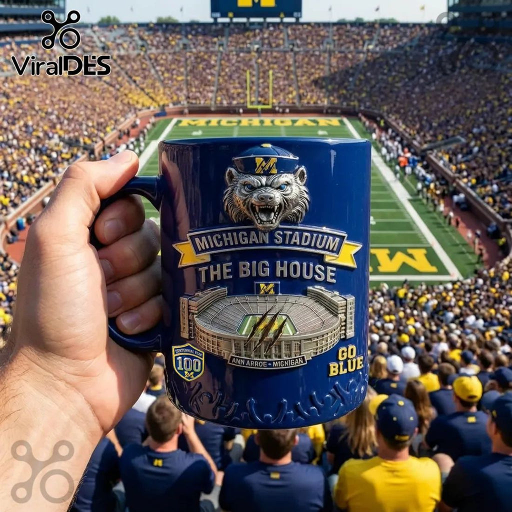 Michigan Wolverines The Big House Stadium Coffee Mug