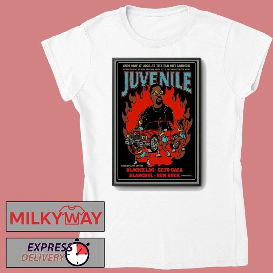 Juvenile May 17 2026 The Far Out Lounge And Stage in Austin TX Poster shirt