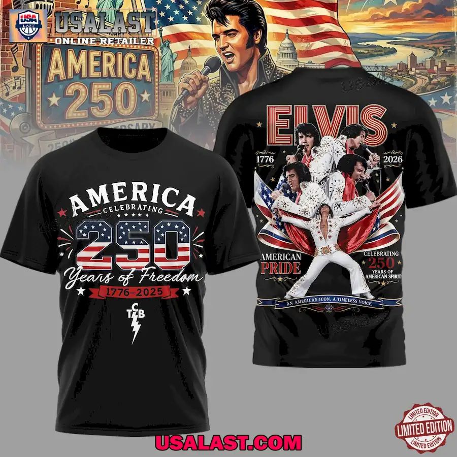 Elvis Presley Celebrating 250 Years of Freedom 3D Shirt