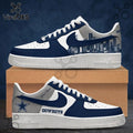 Dallas Cowboys Navy Blue Skyline Air Force 1 Sneakers