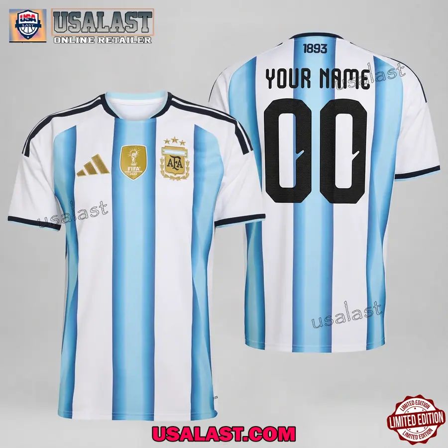 Personalized Argentina Home Kit World Cup 2026 Jersey Shirt