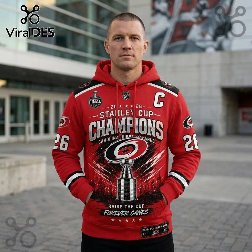 Carolina Hurricanes 2026 Stanley Cup Champions Pullover Hoodie