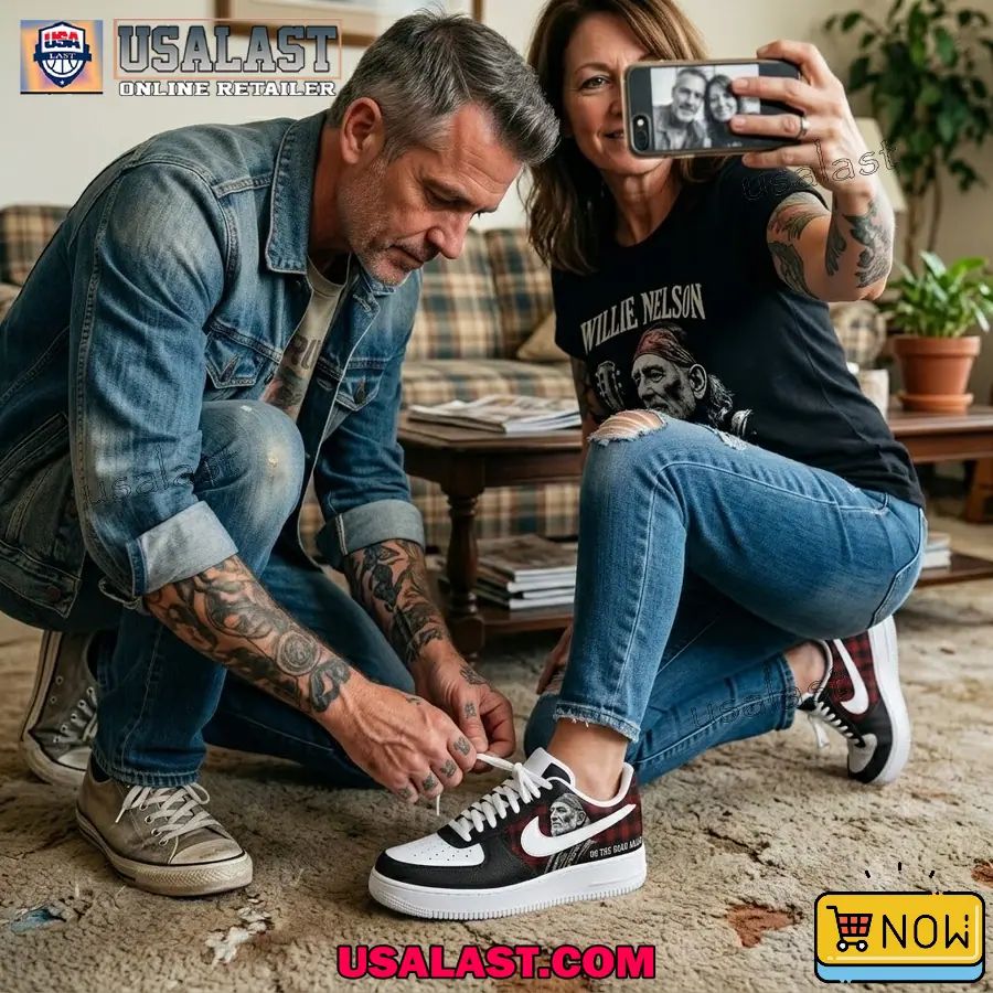 Willie Nelson On The Road Again Air Force 1 Sneaker Shoes