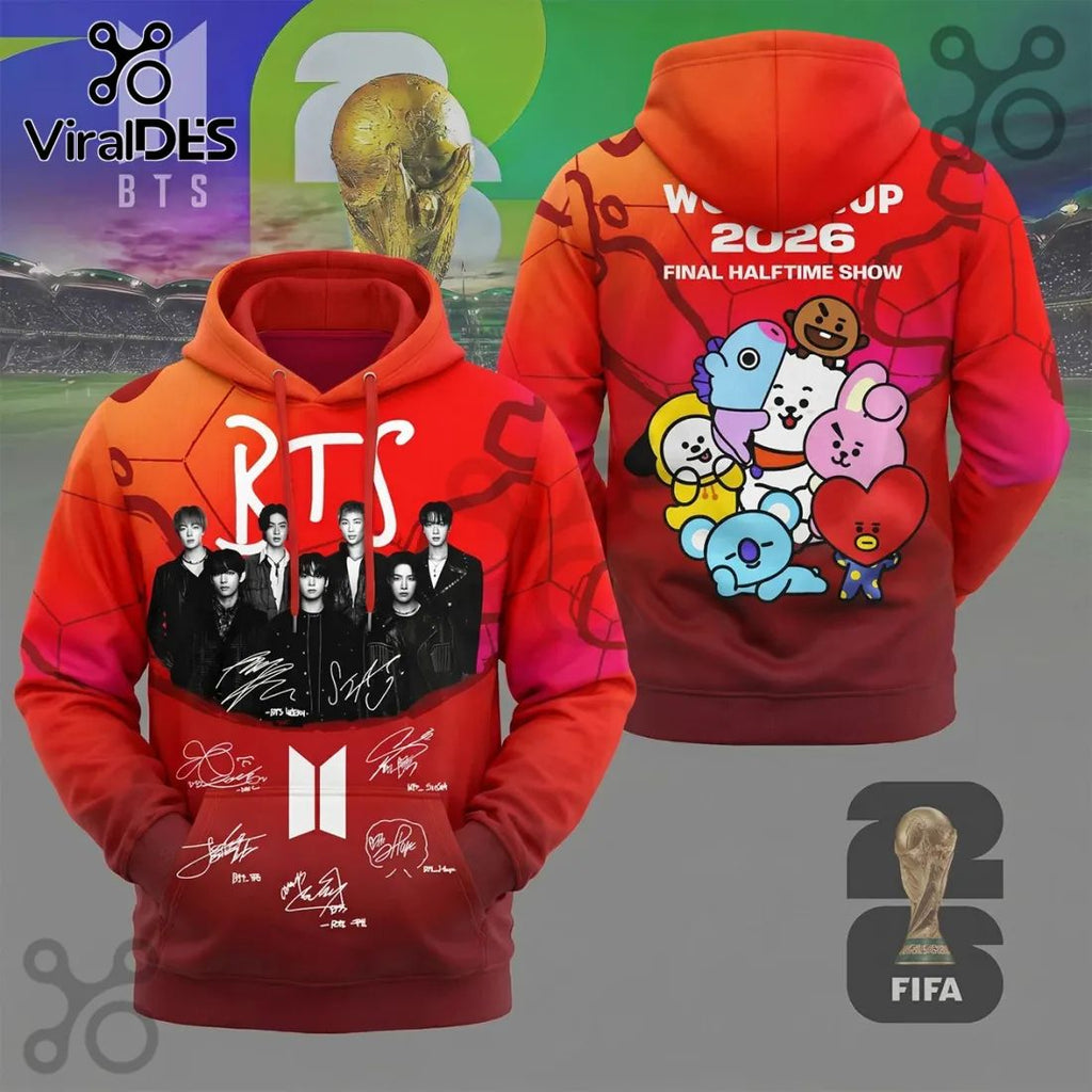 BTS World Cup 2026 Halftime Show Gradient Hoodie
