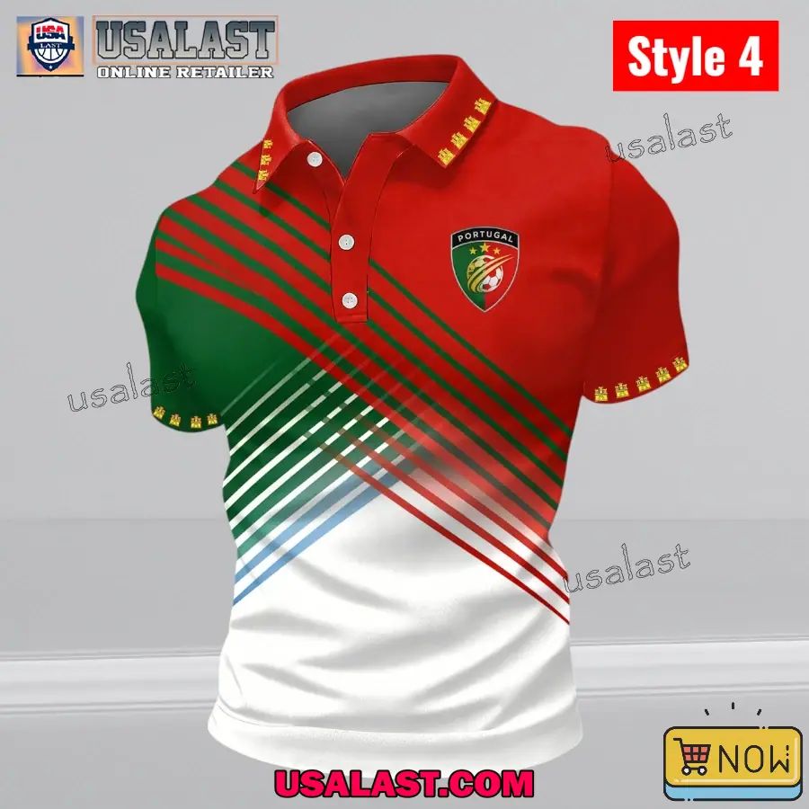 Portugal Football WC 2026 Printed Polo Shirt