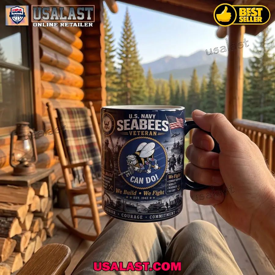 U.S Navy Seabees Veteran Can Do Tribute Coffee Mug