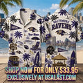 Baltimore Ravens Summer Vibes Custom Hawaiian Shirt