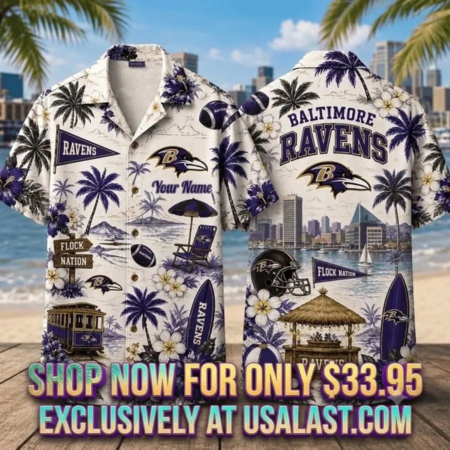 Baltimore Ravens Summer Vibes Custom Hawaiian Shirt
