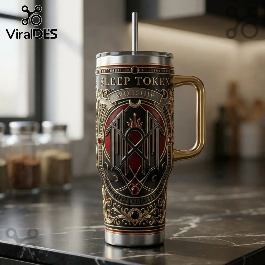 Sleep Token Worship Gothic Stainless Steel 40oz Tumbler