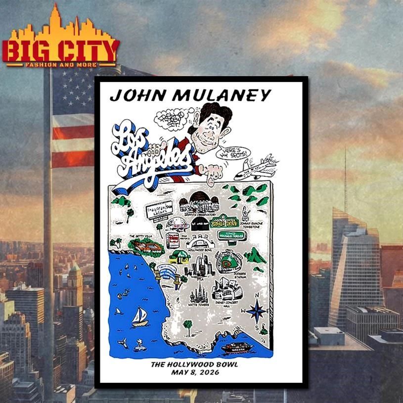 John Mulaney Los Angeles Hollywood Bowl 2026 shirt
