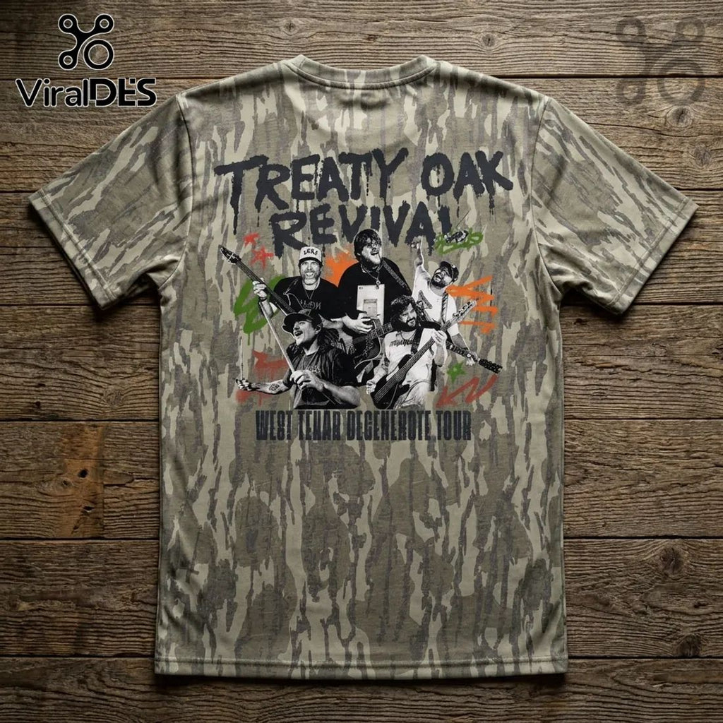 Treaty Oak Revival West Texas Degenerate Tour Camo T-Shirt