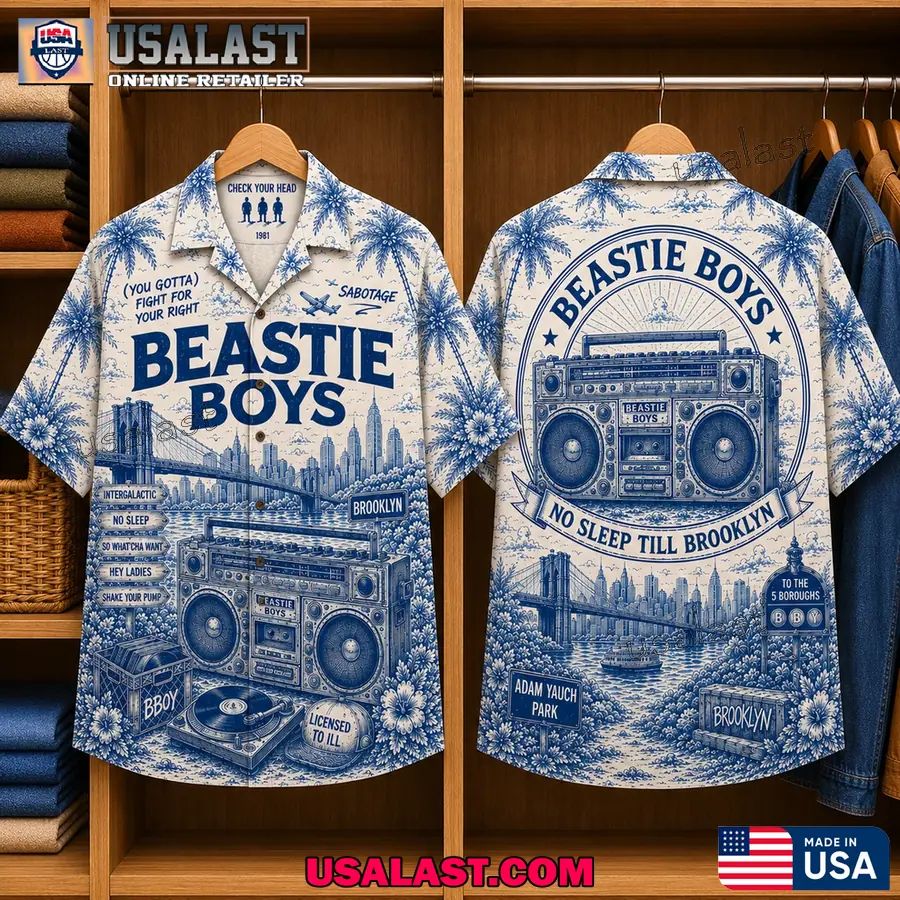 Beastie Boys Tropical Blue Unisex Hawaiian Shirt