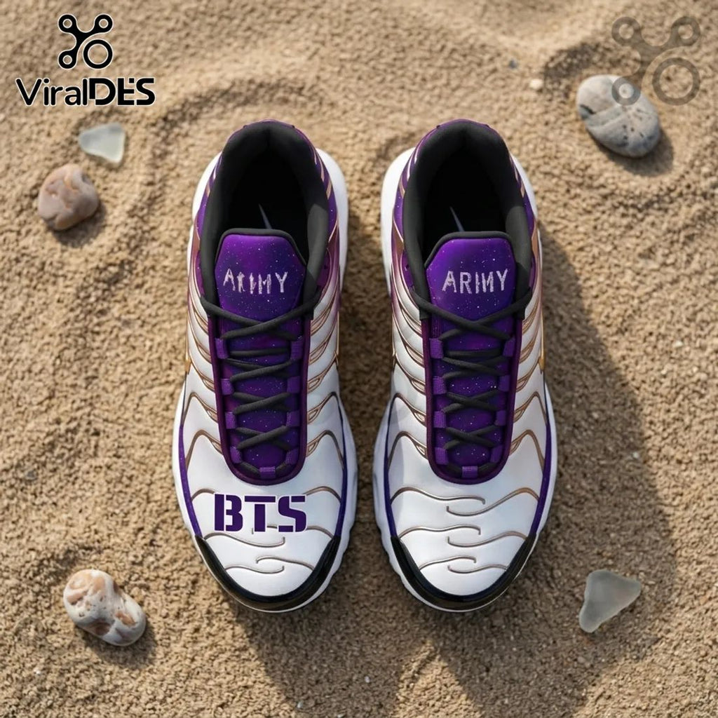 BTS ARMY Purple Galaxy Air Max Plus Sneakers