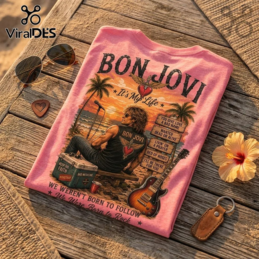 Bon Jovi It’s My Life Pink T-Shirt