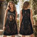 Stevie Nicks Vintage Celestial Floral Sleeveless Dress