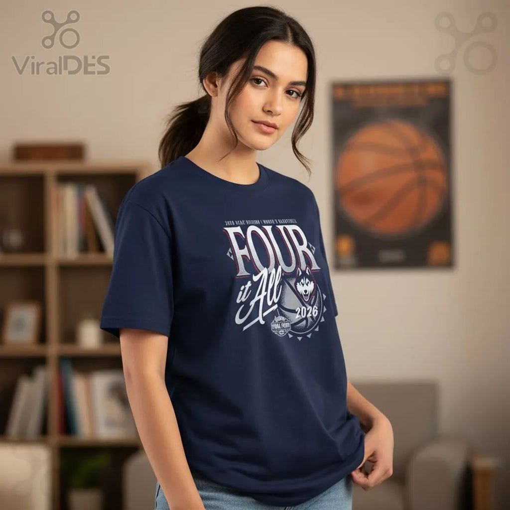 NCAA Women’s Basketball Final Four 2026 UConn Huskies T-Shirt