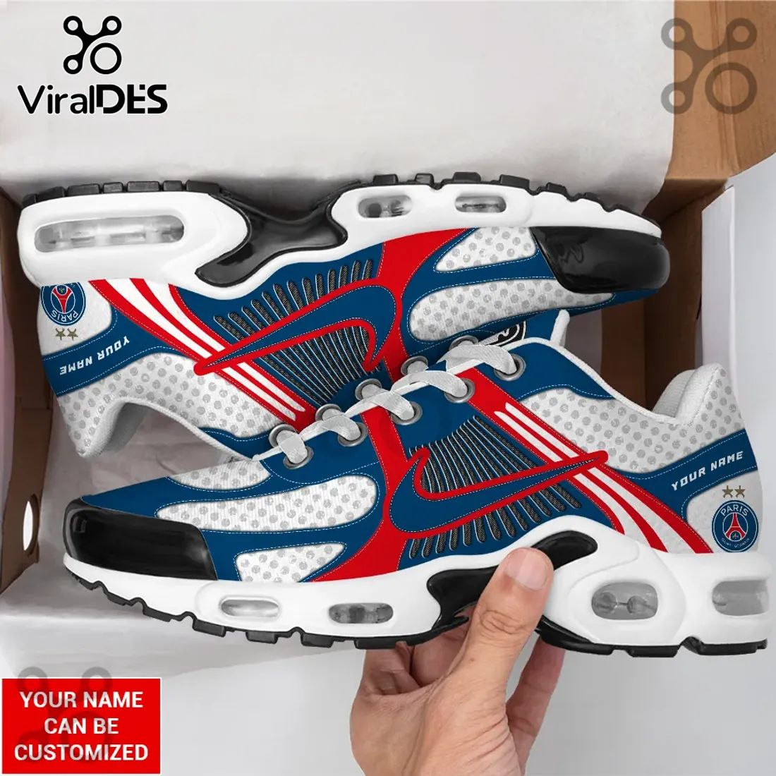 Paris Saint-Germain Air Max Custom Name Anniversary Air Max Plus Sneakers