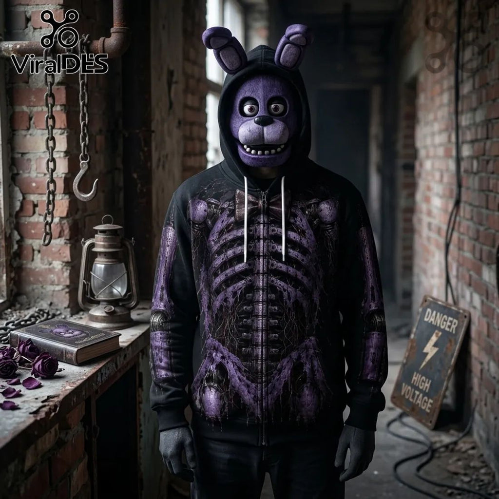 Five Nights at Freddy’s Purple Mechanical Skeleton Hoodie