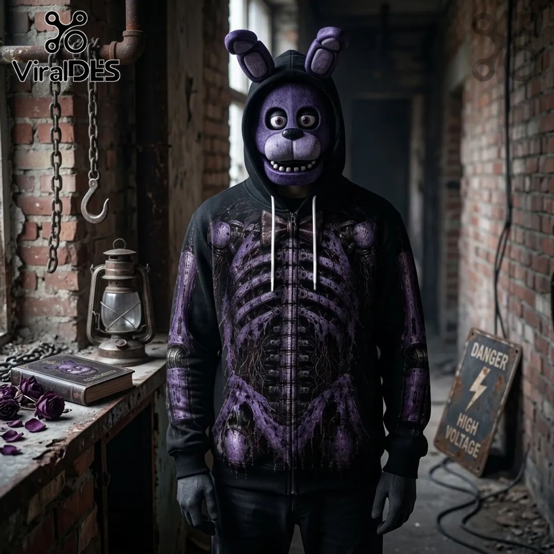 Five Nights at Freddy’s Purple Mechanical Skeleton Hoodie
