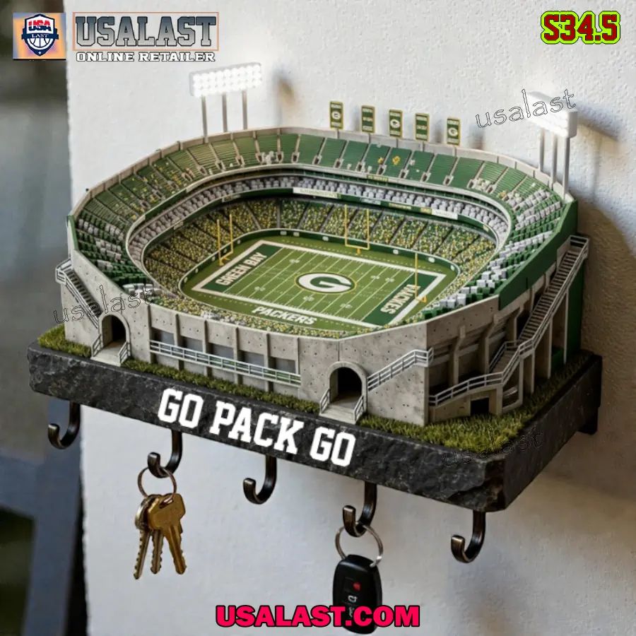 Green Bay Packers Sports Stadium Key Hooks, Key Holder