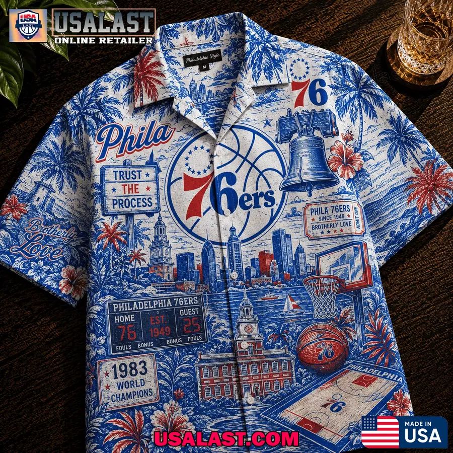 Philadelphia 76ers Tropical Vibes Hawaiian Shirt